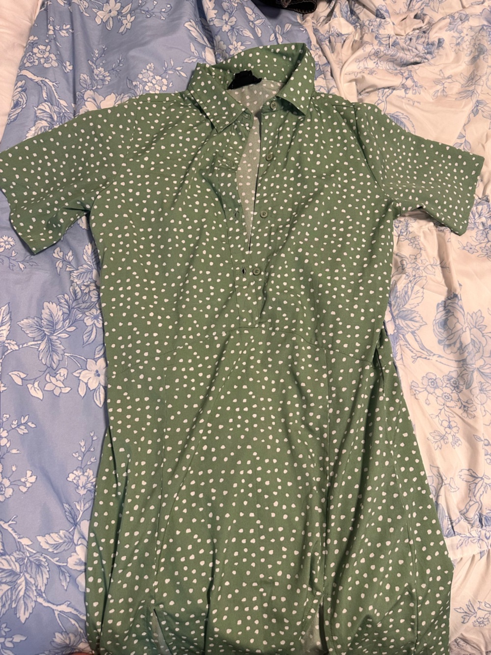 ASOS Sage Green Polka Dot Maxi Dress